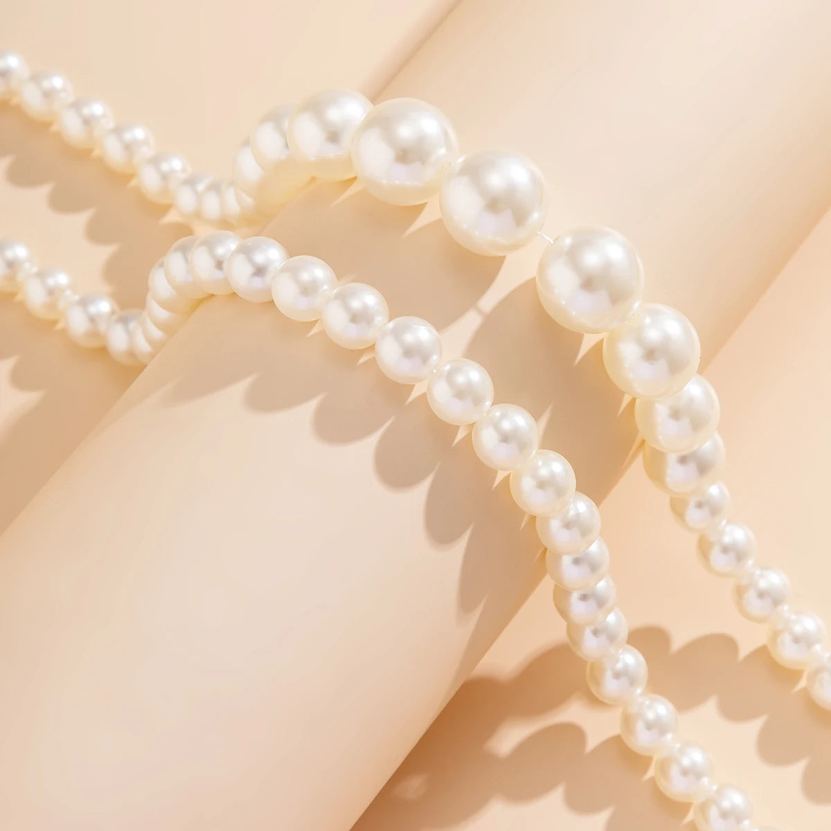 IngeSight.Z Elegant 2pcs/set Imitation Pearl Beaded Choker Necklaces Collar for Women 2023 Wedding Bridal Party Jewelry Gift